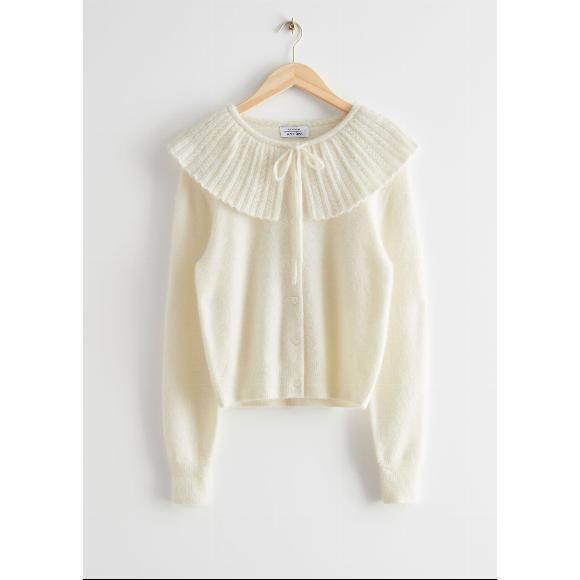 & OTHER STORIES Statement Alpaca/wool BlendCollar Knit Cardigan Size M - Picture 2 of 9